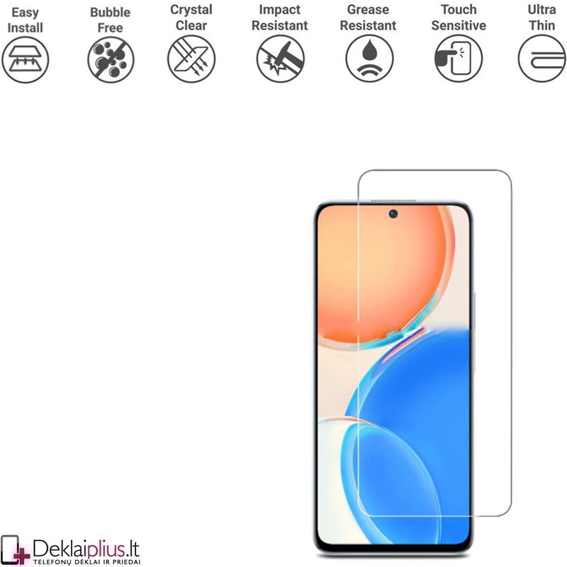 Telefono ekrano grūdintas stiklas (Huawei Honor X8/Nova Y90) Telefono ekrano grūdintas stiklas (Huawei Honor X8/Nova Y90)
